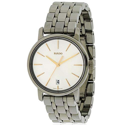  Rado R14064107 Diamaster Ceramic Mens Watch - Silver Dial