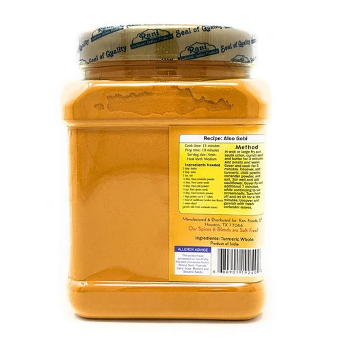  Rani Brand Authentic Indian Products Rani Turmeric (Haldi) Root Powder Spice, (High Curcumin Content) 16oz (454g) 1lb ~ All Natural | 100% Pure, Salt Free | Vegan | Gluten Friendly Ingredients | NON-GMO | Indian Origi