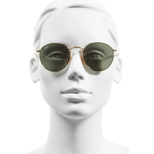레이벤 Ray-Ban Icons 50mm Round Metal Sunglasses_GOLD/ GREEN