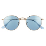 Ray-Ban Icons 50mm Round Metal Sunglasses_ARISTA/ BLUE