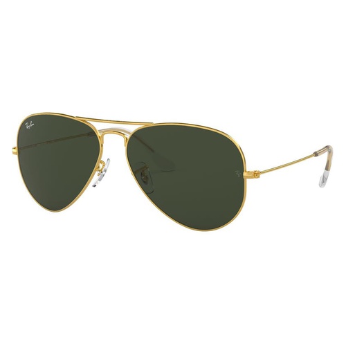 레이벤 Ray-Ban Small Original 55mm Aviator Sunglasses_GOLD/GREEN