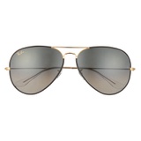 Ray-Ban Pilot 62mm Aviator Sunglasses_BLACK/ GOLD/ GREY GRADIENT