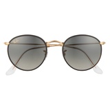 Ray-Ban Crystal Phantos 50mm Gradient Round Sunglasses_BLACK/ GOLD/ GREY Gradient