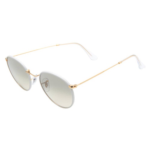 레이벤 Ray-Ban Crystal Phantos 50mm Gradient Round Sunglasses_GREY ON GOLD / CLEAR GRAD GREY