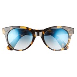 Ray-Ban 52mm Gradient Round Sunglasses_YELLOW HAVANA/ CLEAR BLUE