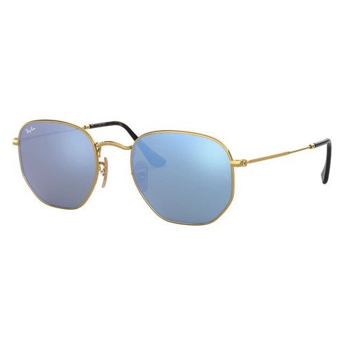 레이벤 Ray-Ban Icons 51mm Sunglasses_GOLD/ LIGHT BLUE FLASH