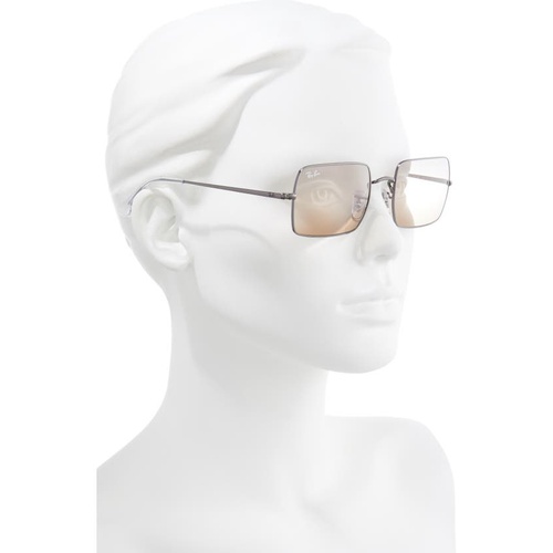 레이벤 Ray-Ban 54mm Rectangular Sunglasses_GUNMETAL / PINK GRADIENT GREY