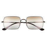 Ray-Ban 54mm Rectangular Sunglasses_BLACK/ CLEAR GRADIENT BROWN