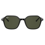 Ray-Ban John 53mm Square Sunglasses_SHINY BLACK/ GREEN