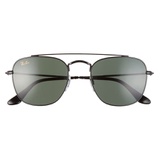 Ray-Ban 51mm Square Sunglasses_SHINY BLACK/ GREEN