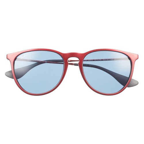 레이벤 Ray-Ban Erika Classic 54mm Sunglasses_RED BLACK/ DARK BLUE SOLID