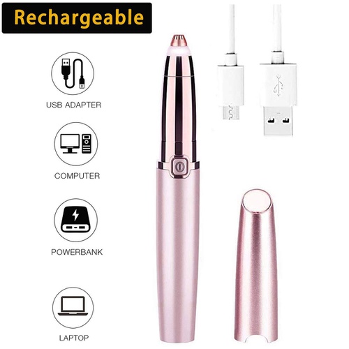  Reazeal Rechargeable Eyebrow Hair Remover Painless-Precision Eyebrow Trimmer Eyebrow Razor Tool For Face Lips Nose Facial Hair Removal for Men Women