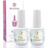 Reazeal 2pcs Magic Nail Polish Remover, Removes Soak-Off Gel Nail Polish, Easily & Quickly,Professional Non-Irritating Nail Polish Remover