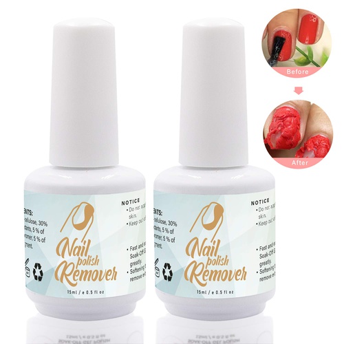  Reazeal 2pcs Magic Nail Polish Remover, Removes Soak-Off Gel Nail Polish, Easily & Quickly,Professional Non-Irritating Nail Polish Remover