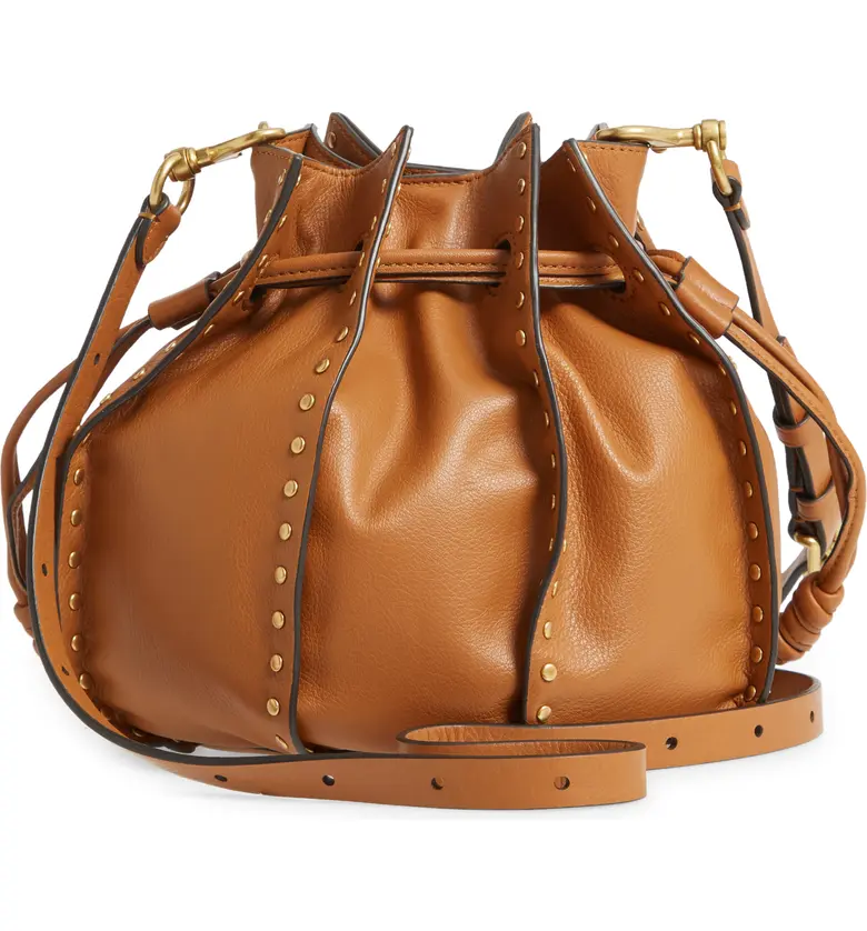 레베카밍코프 Rebecca Minkoff Nanine Small Leather Bucket Bag_CARAMELLO