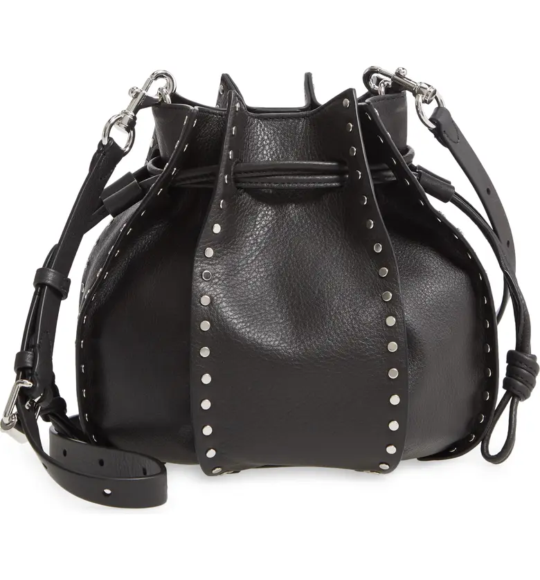Rebecca Minkoff Nanine Small Leather Bucket Bag_BLACK