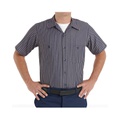 Red Kap Mens Striped Industrial Work Shirt with Pencil Stall, Regular Fit, Short Sleeve, Extra Large Tall