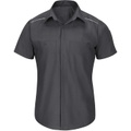 Red Kap Mens Short Sleeve Pro Airflow Work Shirt, Charcoal, XX-Large