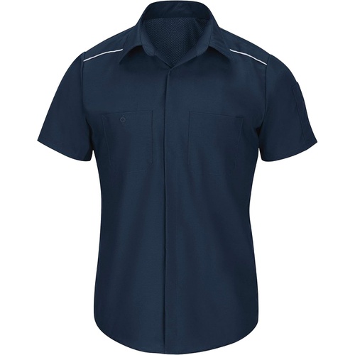  Red Kap Mens Short Sleeve Pro Airflow Work Shirt, Charcoal, XX-Large