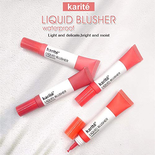  Reddhoon Waterproof Liquid Blusher, Delicate Smooth Lightweight Glides Easily Natural Looking Long Lasting Cheek Liquid Blush