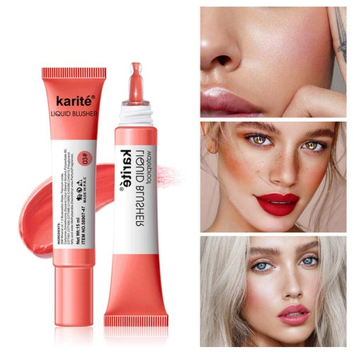  Reddhoon Waterproof Liquid Blusher, Delicate Smooth Lightweight Glides Easily Natural Looking Long Lasting Cheek Liquid Blush