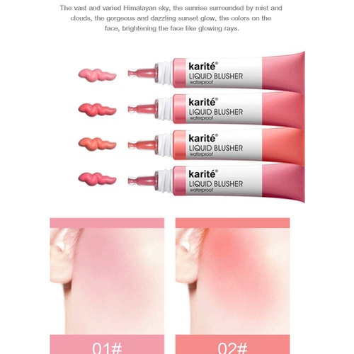  Reddhoon Waterproof Liquid Blusher, Delicate Smooth Lightweight Glides Easily Natural Looking Long Lasting Cheek Liquid Blush