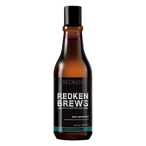  Redken Brews Mint Shampoo For Men, Energizing Mint Scent With Menthol For Soothing, Mens Shampoo