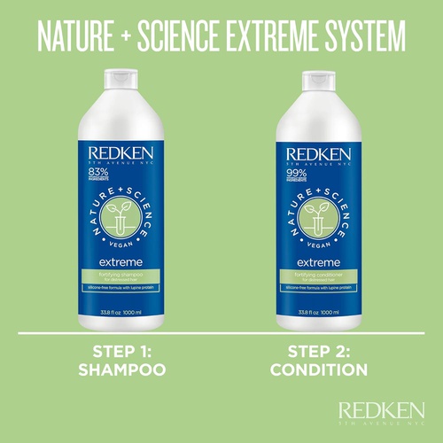  Redken Nature + Science Extreme Fortifying Conditioner | For Distressed Hair | Strengthens & Repairs Damaged Hair | Vegan