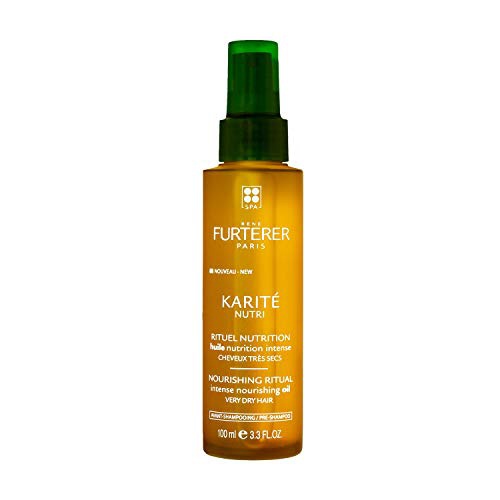  Rene Furterer KARITE NUTRI Intense Nourishing Oil, Pre-Shampoo Treatment, Very Dry Damaged Hair, 3.3 oz.