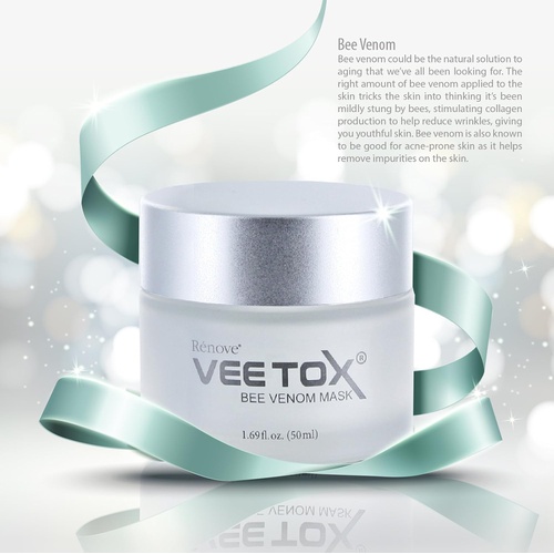  RENOVE VEE TOX Bee Venom Mask Anti-Aging Cream w/ Manuka Honey (15 )  Organic