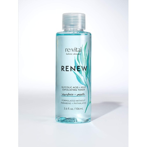  re:vital Renew, Glycolic Acid + Kelp Exfoliating Face Toner, Resurface & Smooth - 3.6 oz 106 ml