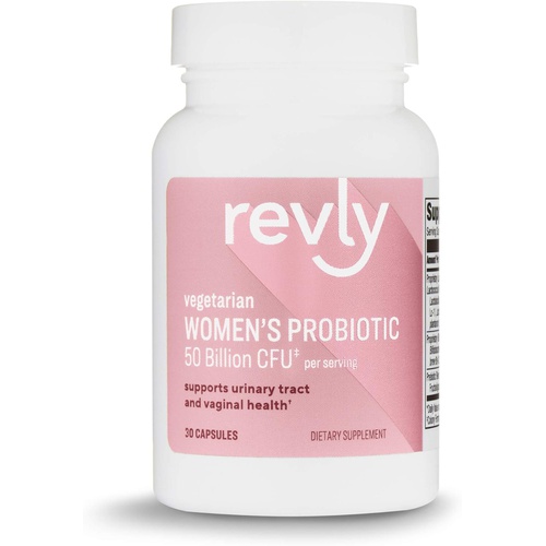  B07D139MTB Amazon Brand - Revly One Daily Womens Probiotic, Support Urinary Tract and Vaginal Health, 50 Billion CFU (7 strains), Lactobaccilus and Bifidobacteria blend, 30 Capsul