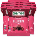 Rhythm Superfoods Beet Chips, Naked, Organic and Non-GMO, 0.6 Oz (Pack of 8) Single Serves, Vegan/Gluten-Free Superfood Snacks