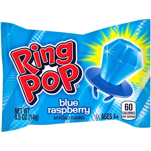  Ring Pop Individually Wrapped Blue Raspberry Bulk Lollipop Easter Pack  30 Count Blue Raspberry Flavored Lollipop Suckers - Fun Candy for Easter Decorations, Baskets & Egg Hunts