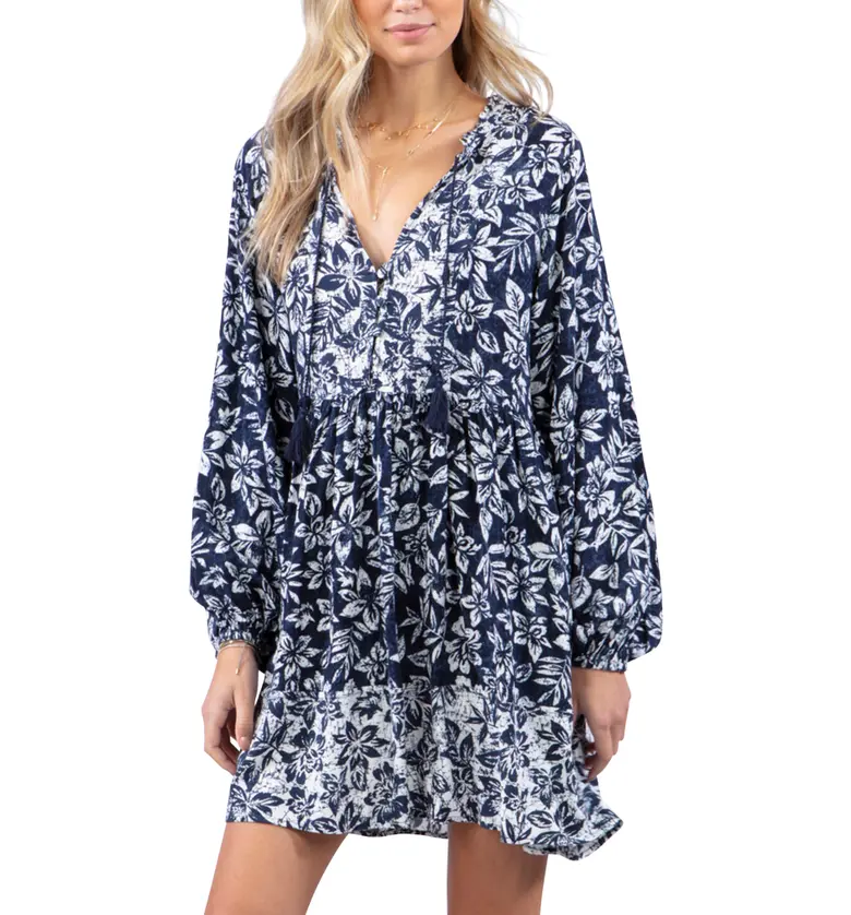 Rip Curl Long Sleeve Swing Dress_NAVY