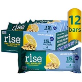 Rise Pea Protein Bar, Lemon Cashew, Soy Free, Paleo Breakfast & Snack Bar, 15g Protein, 4 Natural Whole Food Ingredients, Simplest Non-GMO, Vegan, Gluten Free, Plant Based Protein,