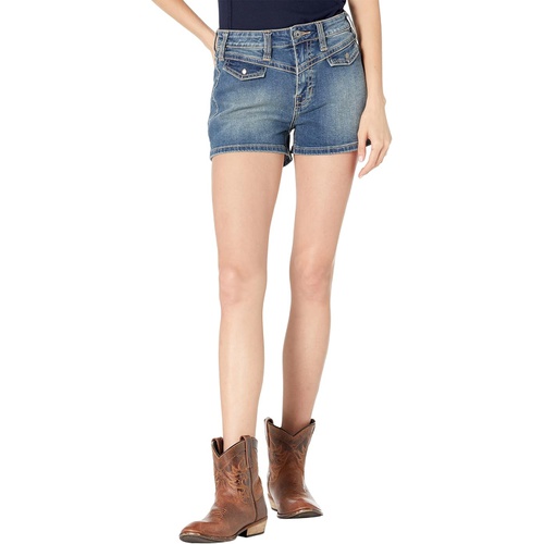  Rock and Roll Cowgirl High-Rise Denim Shorts in Medium Vintage 68H9783