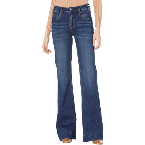  Rock and Roll Cowgirl High-Rise Trousers in Dark Wash W8H7506