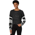 Rock and Roll Cowgirl Sweater with Stripe Sleeves 46-2361