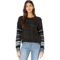 Rock and Roll Cowgirl Sweater with Stripe Sleeves 46-2356