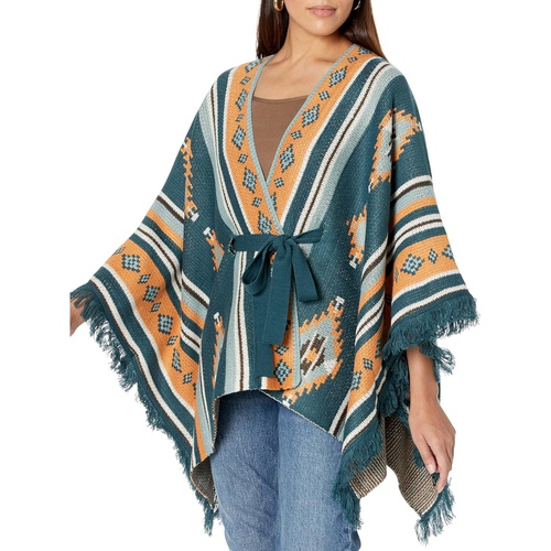  Rock and Roll Cowgirl Aztec Poncho with Self Belt 46-2349