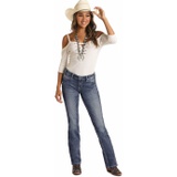 Rock and Roll Cowgirl Mid-Rise in Royal W13540