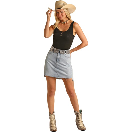  Rock and Roll Cowgirl Uneven Hem Skirt RRWD69RZTJ