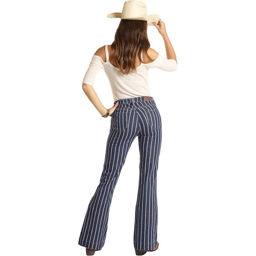  Rock and Roll Cowgirl High-Rise Trousers in Royal W8H3525