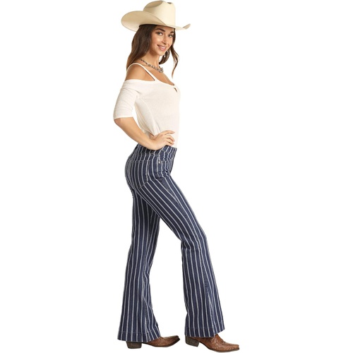  Rock and Roll Cowgirl High-Rise Trousers in Royal W8H3525