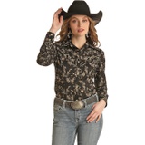 Rock and Roll Cowgirl Floral Snap with Piping RRWSOSRZ0X