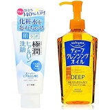 Rohto Hadalabo Gokujun Hyaluronic Face Wash + Kose Deep Makeup Remover Cleansing Oil