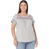 Roper Cotton Slub Jersey Short Sleeve Tee wu002F Aztec Embroidery