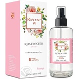 Rosense Glass Bottle Rosewater Hydrating Facial Toner/Rose Water Face Mist 6.8 Oz