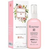 Rosense 100% Pure Natural Vegan Turkish Rosewater Hydrating Face Mist/Rose Water Face Toner (No Additives, No Chemicals, No Preservatives) 100mL/3.4 Oz